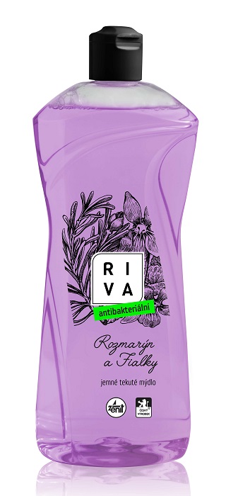 Riva antibakteriálne tekuté mydlo Rozmarín a fialky- 1,0 liter