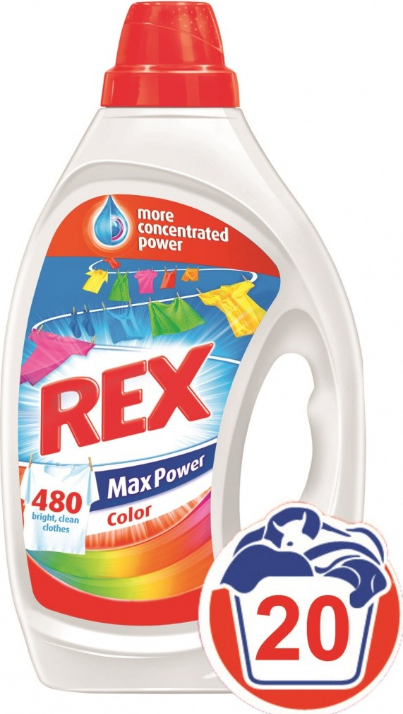 Rex max  power gel color -  1l na 20 praní