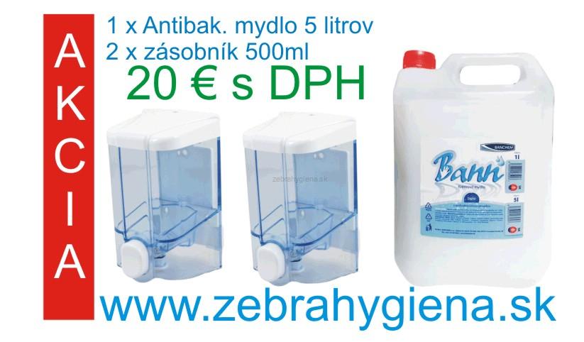 ..SET 2x T11 T na tekuté mydlo 500 ml transparentný + mydlo 5litrov