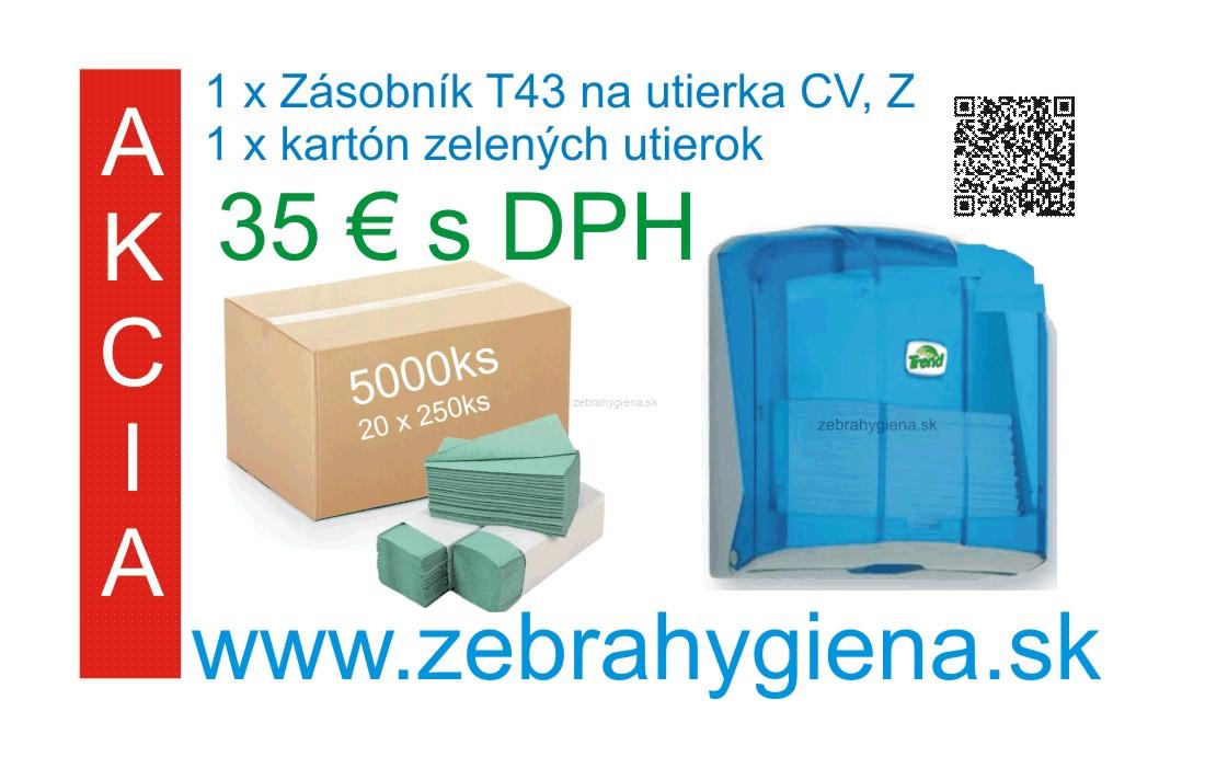 .SET Zásobník T43 T + 20x utierky zelené