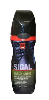 Sigal - quick shine, tekutý lesk na obuv čierny